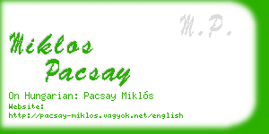 miklos pacsay business card